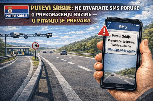 Putevi Srbije:Ne otvarajte SMS poruke o nenaplaćenoj putarini ili prekoračenju brzine